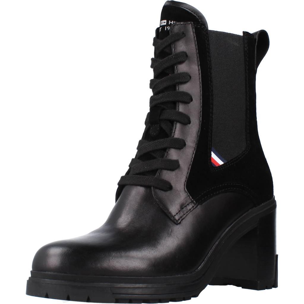 Botines Mujer TOMMY HILFIGER OUTDOOR HEEL LACE UP 112521 NEGRO | eBay