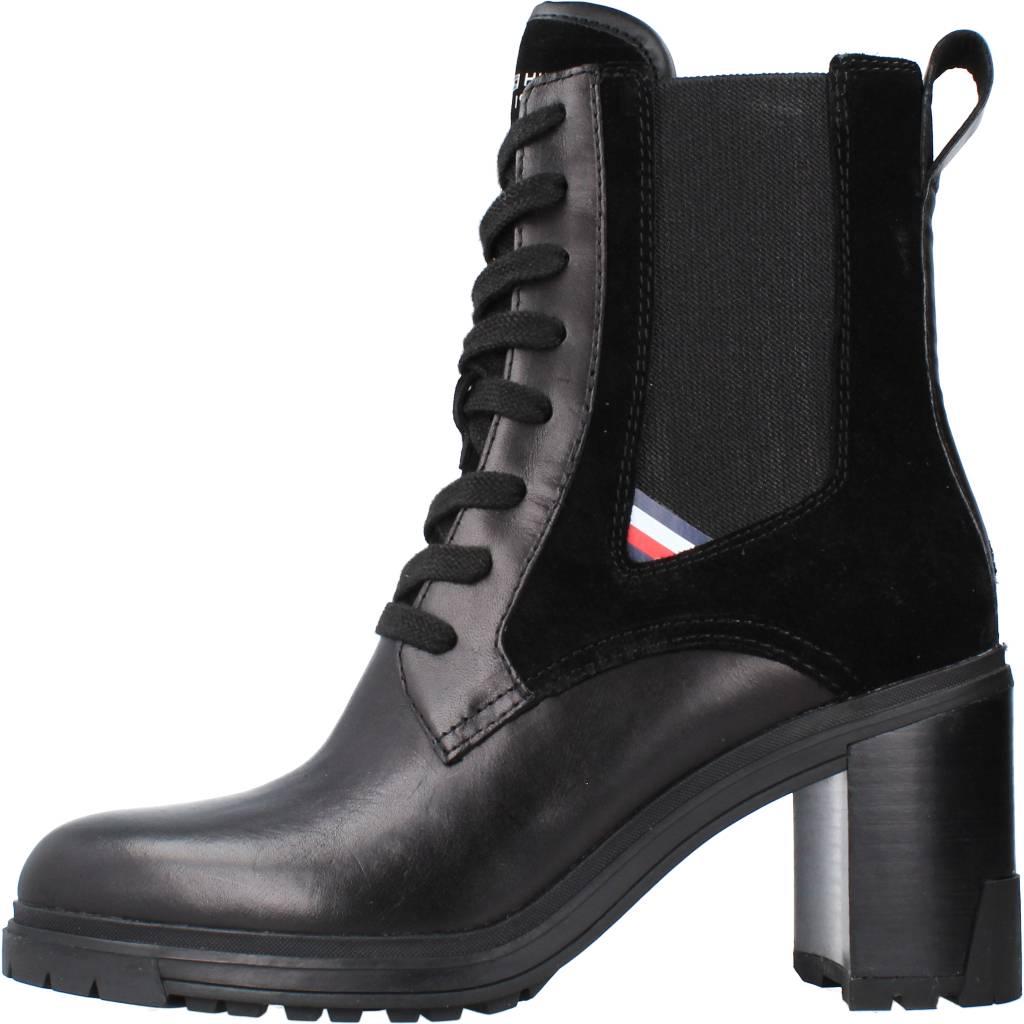 Botines Mujer TOMMY HILFIGER OUTDOOR HEEL LACE UP 112521 NEGRO | eBay