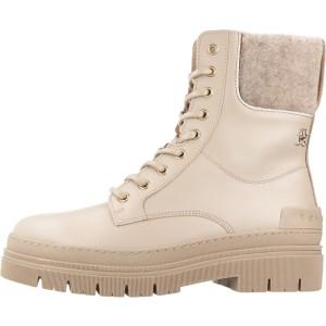 FEMININE FELT LACE UP BOOTIE